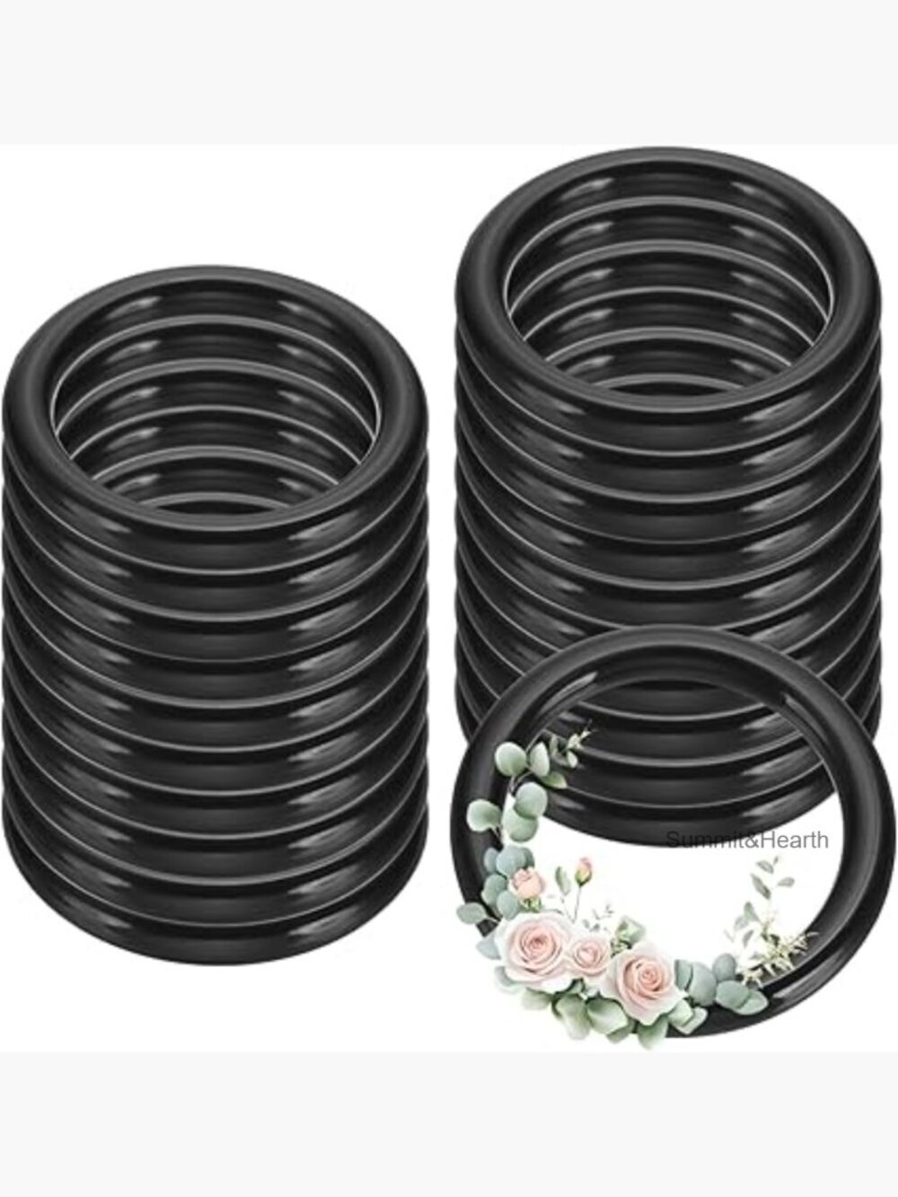 20 Plastic O Rings for DIY Dream Catchers, Macrame Crafts, Wall Hangings